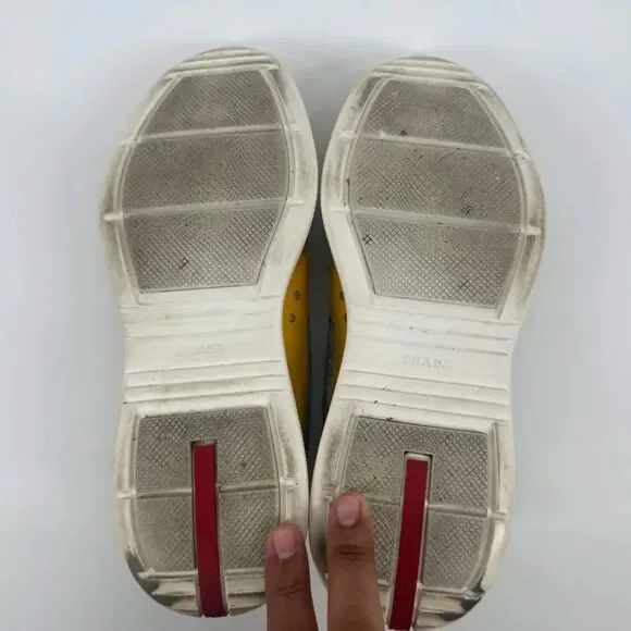 Prada America's Cup Yellow Patent Leather Sneakers Prada Size 9 / US 10M - Picture 4 of 8